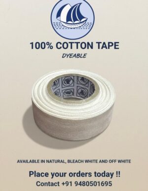 100% PURE COTTON TAPE DYABLE